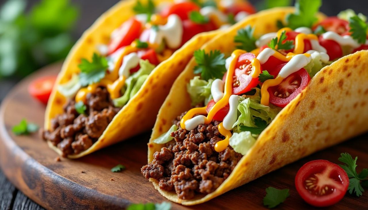 Tacos Hard Shell : Le croustillant américain à la viande hachée