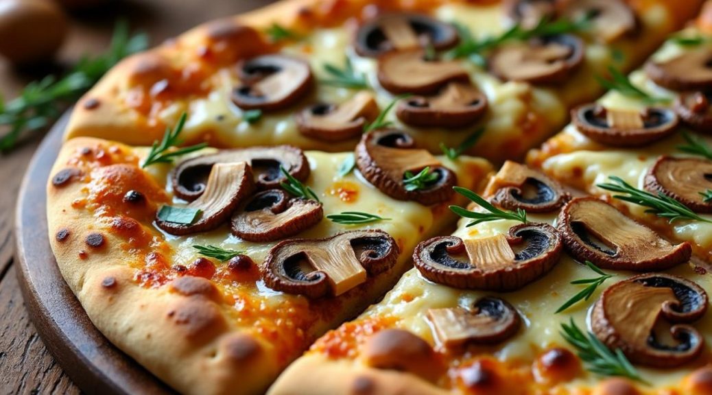 découvrez la recette gourmande de la pizza boisée, avec sa sauce fromagère onctueuse et ses champignons savoureux, pour un repas délicieux et réconfortant.