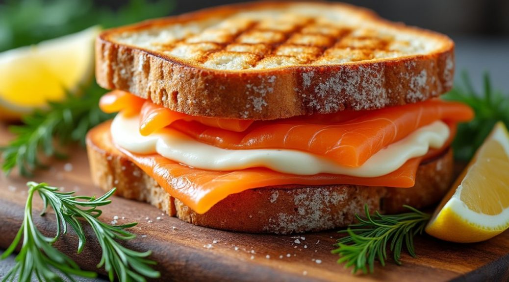 découvrez notre recette de croque-monsieur nordique au saumon fumé et fromage frais, une délicieuse association parfaite pour un repas savoureux et rapide.