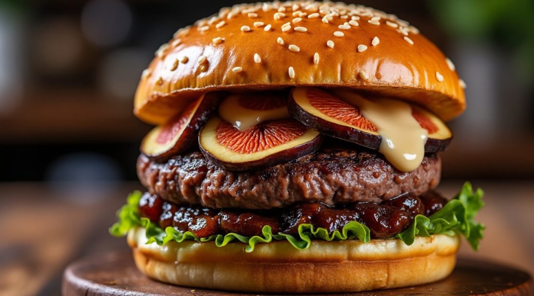 découvrez la recette du burger rossini, un plat d'exception alliant le foie gras fondant et le confit de figues sucré pour une expérience culinaire de luxe.