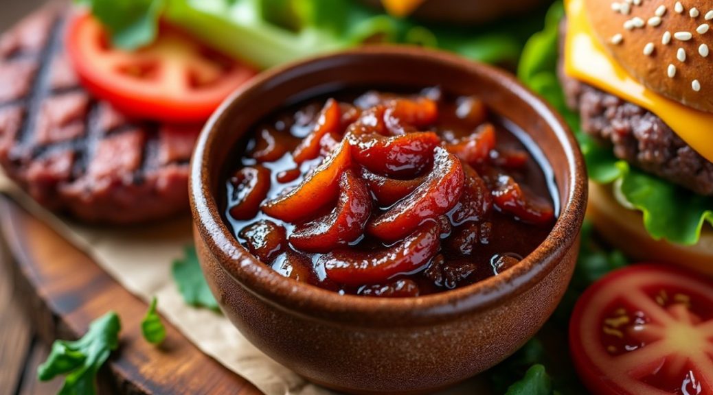 découvrez comment la compotée d'oignons rouges peut sublimer vos burgers maison avec une touche sucrée et savoureuse, pour un goût irrésistible et original.